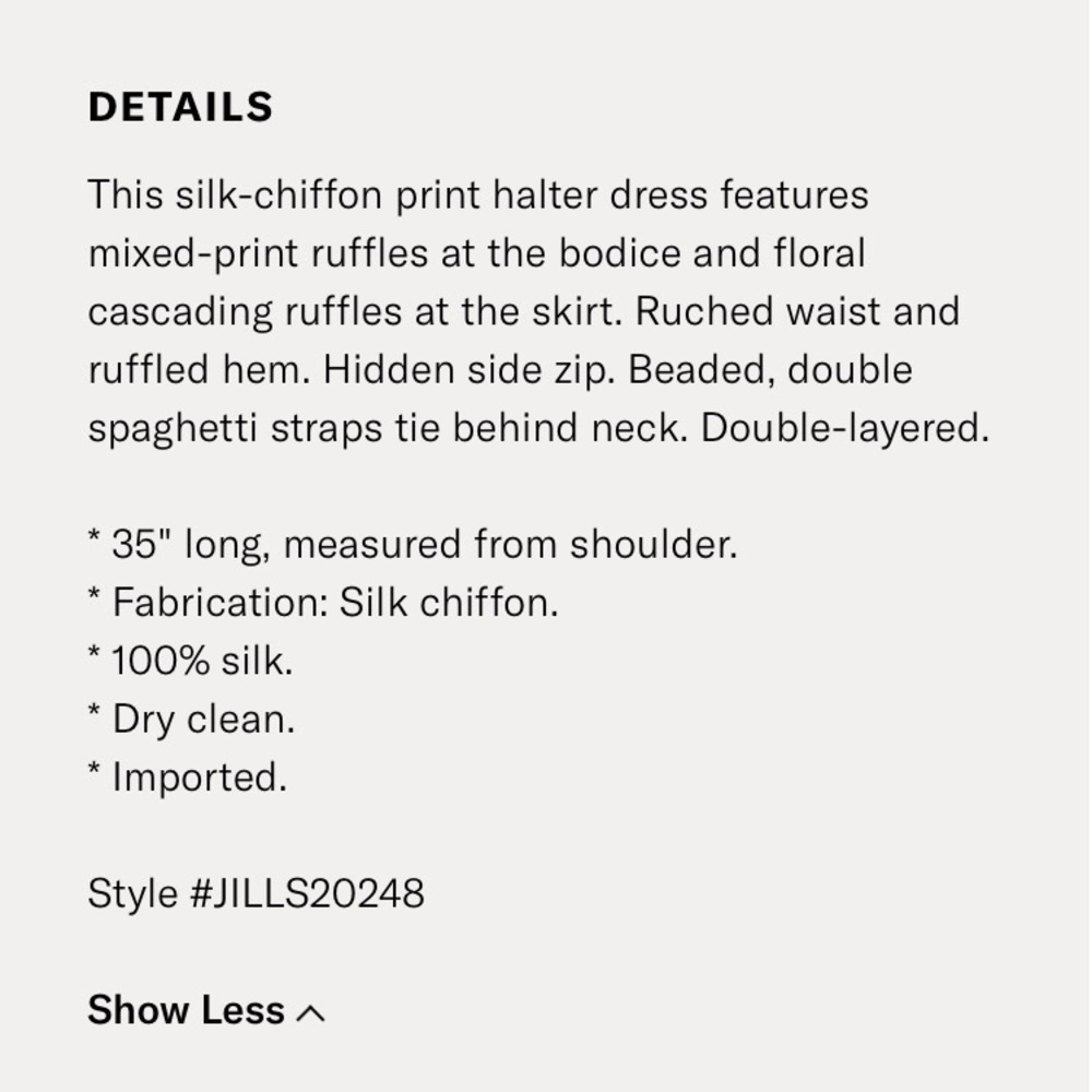 Jill Stuart Silk Halter Dress Lydia Floral Print - Picture 4 of 5